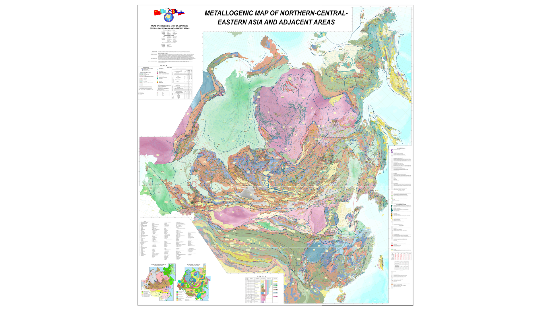 METALLOGENIC MAP OF NORTHERN-CENTRAL-EASTERN ASIA AND ADJACENT AREAS